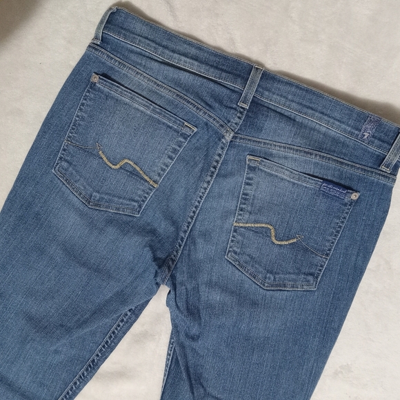 7 For All Mankind Skinny Fit Ankle Gwenevere Jeans size 32 - Picture 7 of 9